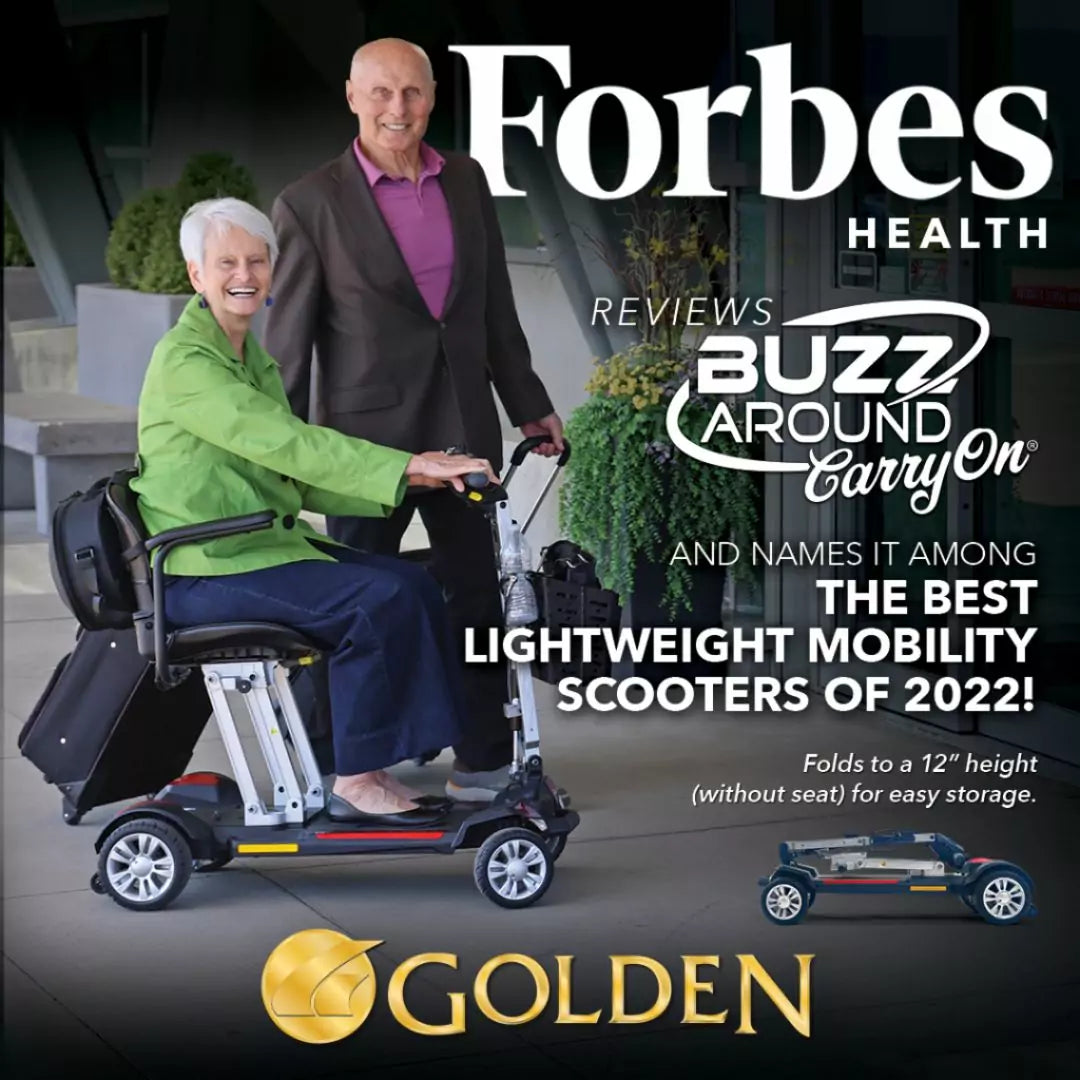 BuzzAround CarryOn Travel Folding 4-Wheel Scooter