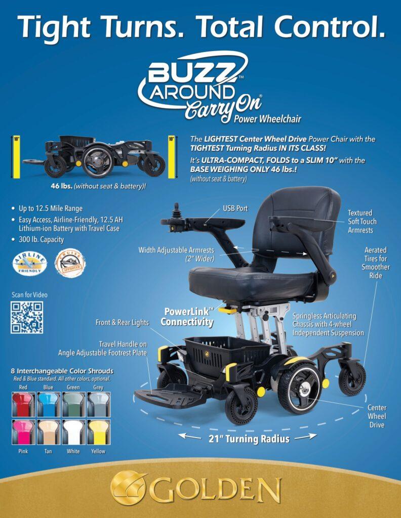 Introducing the New BuzzAround CarryOn Folding Power Chair!
