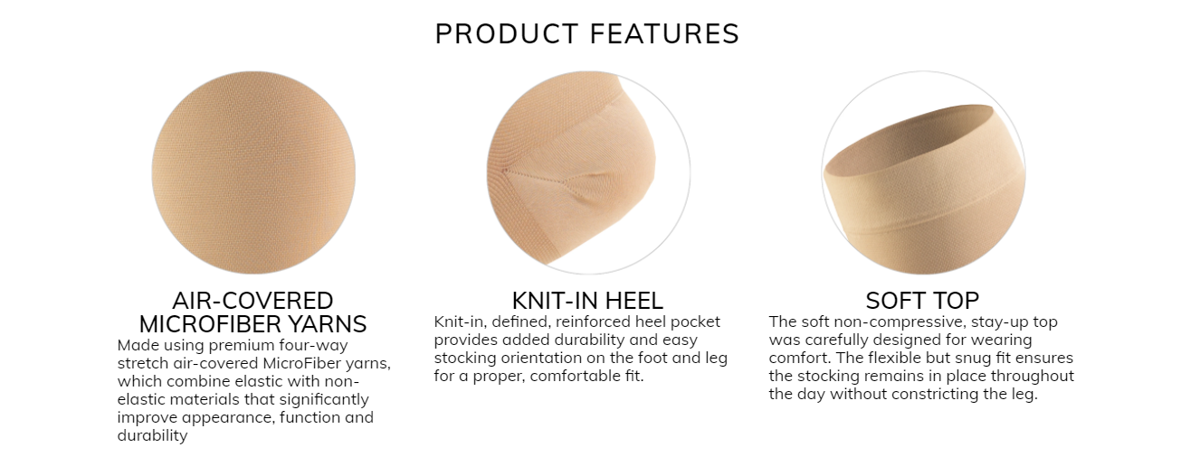 Truform Microfiber Medical w/ Aloe 20-30mmhg Unisex Below Knee Compression Socks
