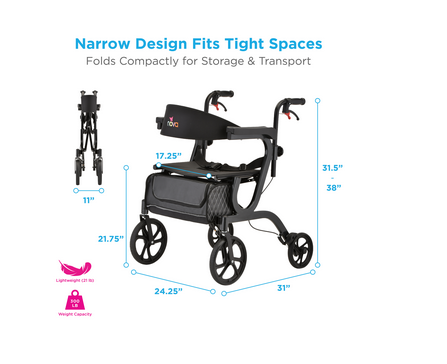 Gemini 2-in-1 Rollator/Translator