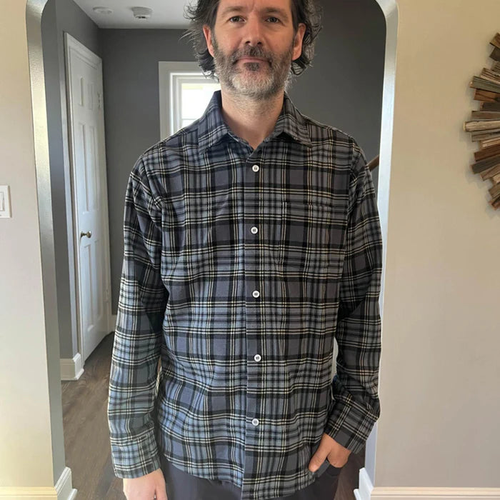 Relaxed-Fit Magnetic Button-Down Shirt for Men