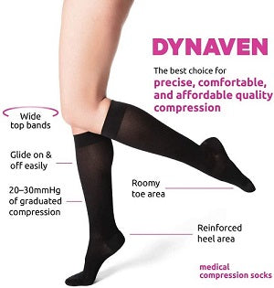 Sigvaris 973CO/S Unisex Dynaven Opaque, 30-40 mmHg, Knee High