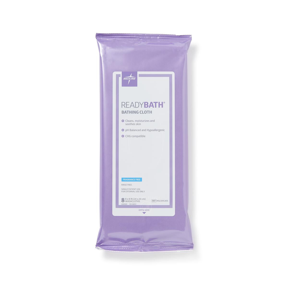 ReadyBath Total Body Cleansing Disposable Washcloths, 8/pack