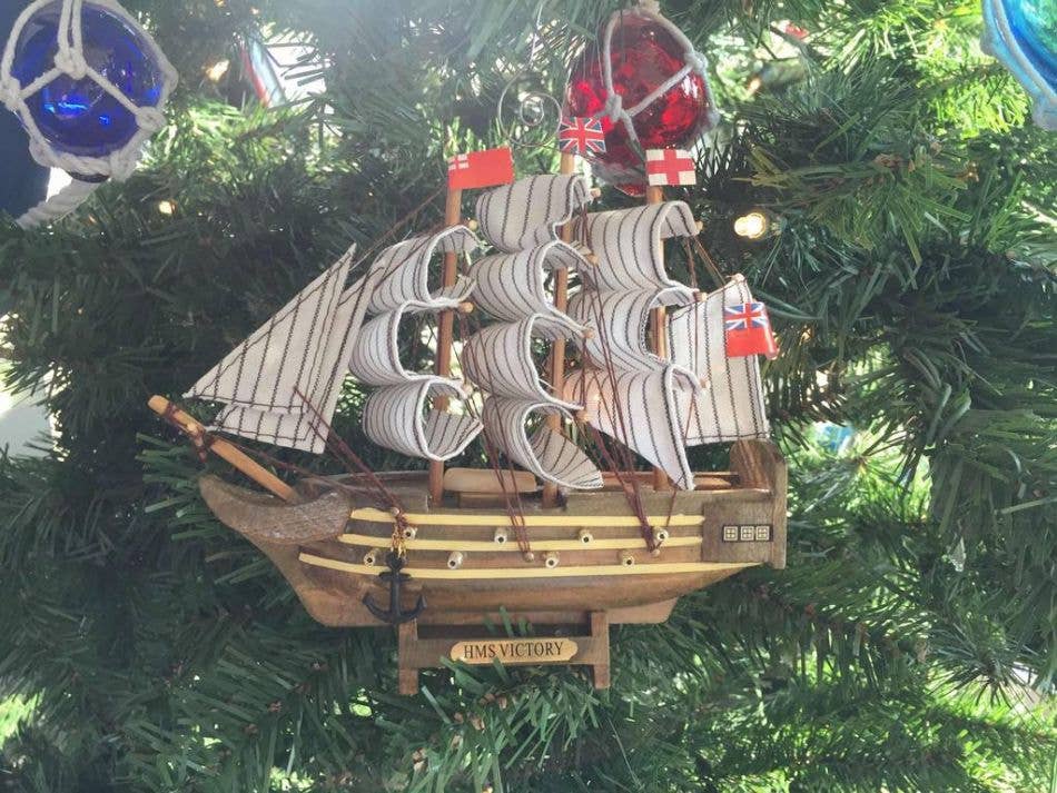 Wooden HMS Victory Model Ship Christmas Tree Ornament – MI MED Affordable  Medical Supplies