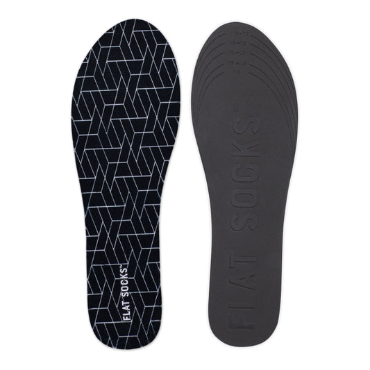 FLAT SOCKS Black Pattern - Extra Large