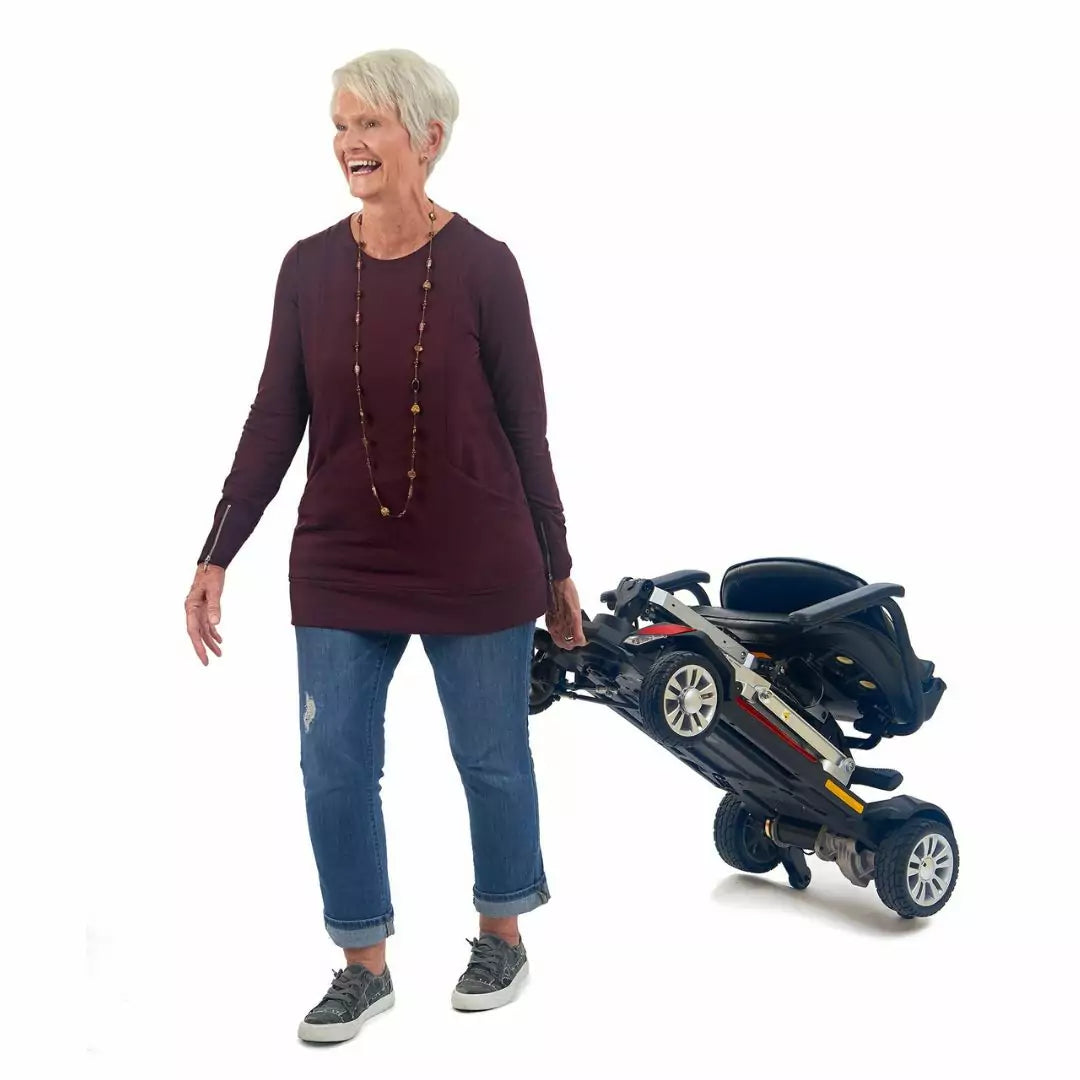 BuzzAround CarryOn Travel Folding 4-Wheel Scooter