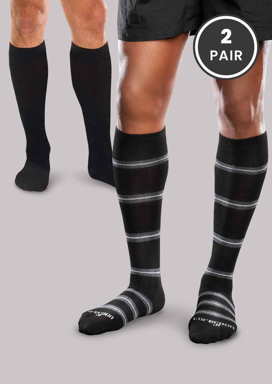 Fashion - Moderate Support Sock 2 Pack Core-Spun