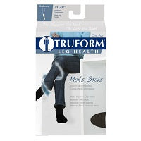 Truform Men's Cushioned 15-20mmhg Below Knee Compression Socks