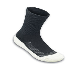 bioSoft Padded Sole Diabetic Socks, Black/White