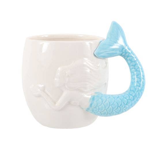 Mermaid Embossed Handle Mug