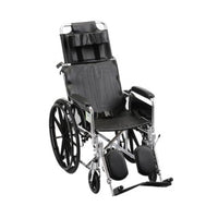 Recliner Wheelchair With Full Arms And Elevating Legrests