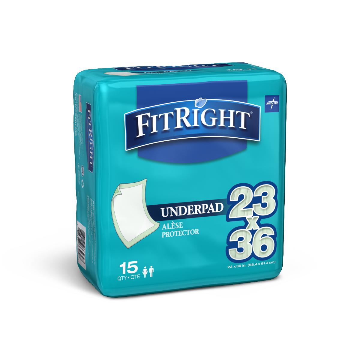 FitRight Ultra Disposable Underpads 23x36