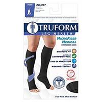 Truform Microfiber Medical 20-30mmhg Unisex Below Knee Compression Socks